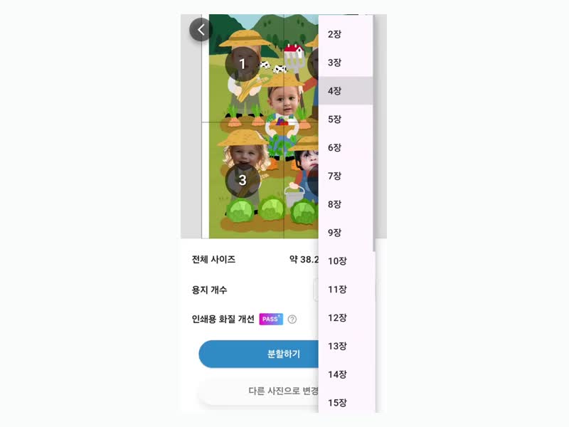 이미지 분할 출력 대형 환경판 프리뷰